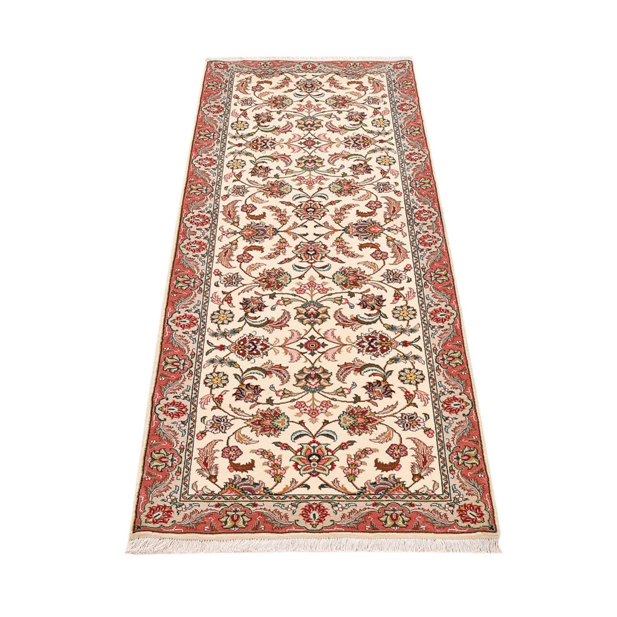 Loper Perzisch tapijt - Tabriz - Royal - 202 x 71 cm - crème