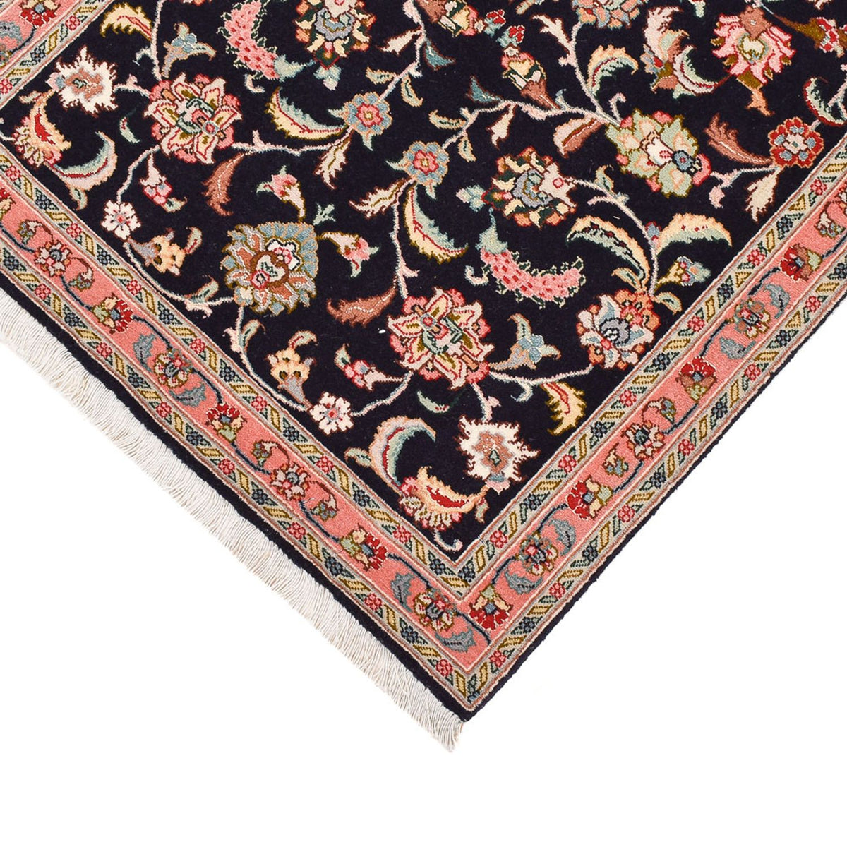 Loper Perzisch tapijt - Tabriz - Premium - 290 x 69 cm - donkerblauw