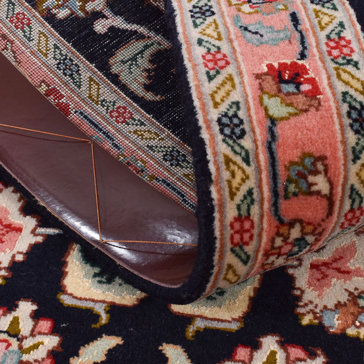 Loper Perzisch tapijt - Tabriz - Premium - 290 x 69 cm - donkerblauw