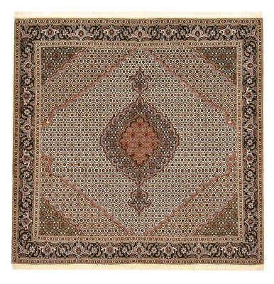 Perzisch tapijt - Tabriz - Royal vierkant  - 203 x 198 cm - lichtbruin