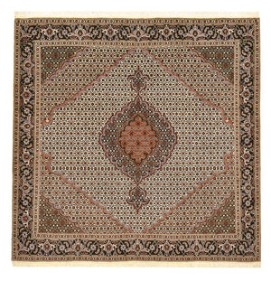 Perzisch tapijt - Tabriz - Royal vierkant  - 203 x 198 cm - lichtbruin