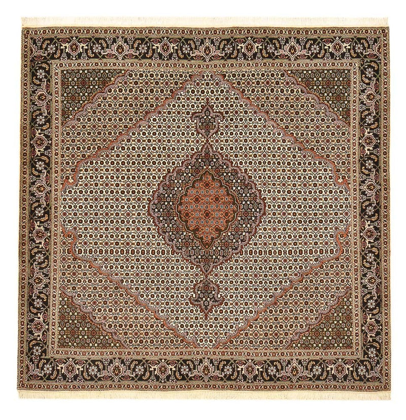 Perzisch tapijt - Tabriz - Royal vierkant  - 203 x 198 cm - lichtbruin