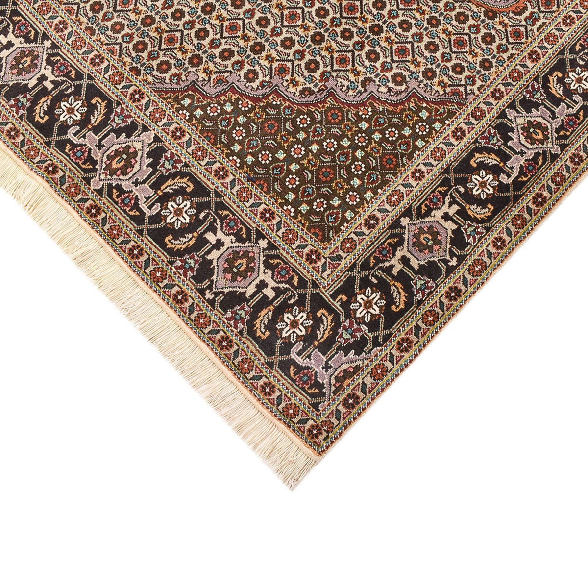 Perzisch tapijt - Tabriz - Royal vierkant  - 203 x 198 cm - lichtbruin