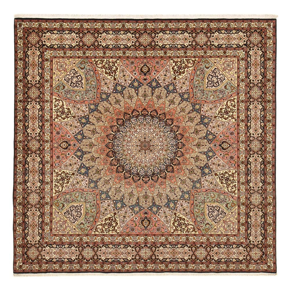 Perzisch tapijt - Tabriz - Royal - 263 x 252 cm - donker beige
