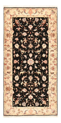 Loper Perzisch tapijt - Tabriz - Royal - 204 x 100 cm - donkerblauw