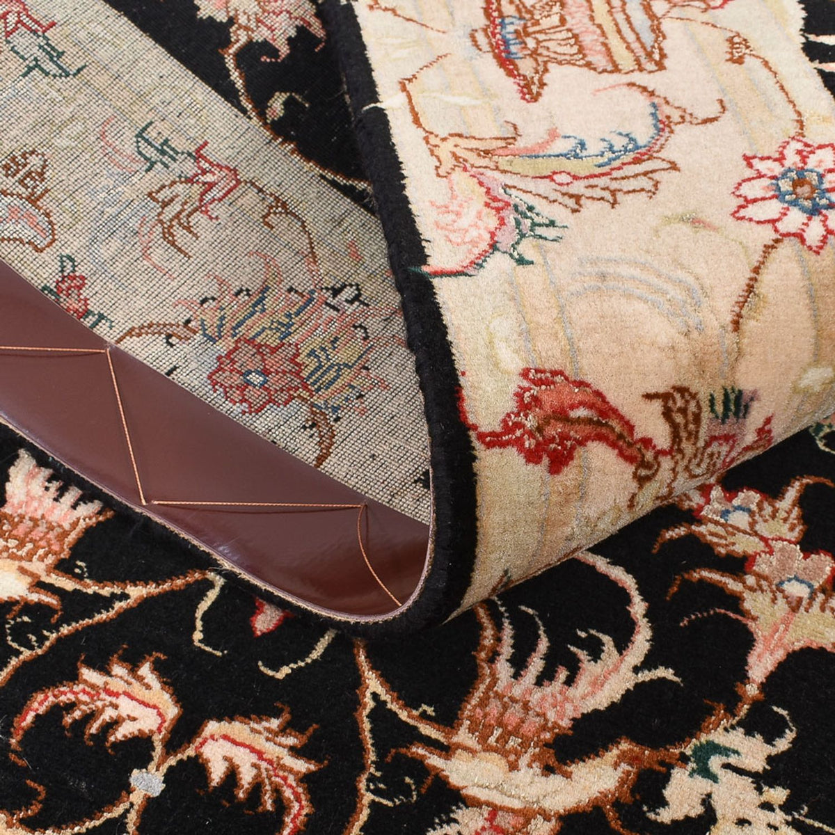 Loper Perzisch tapijt - Tabriz - Royal - 204 x 100 cm - donkerblauw