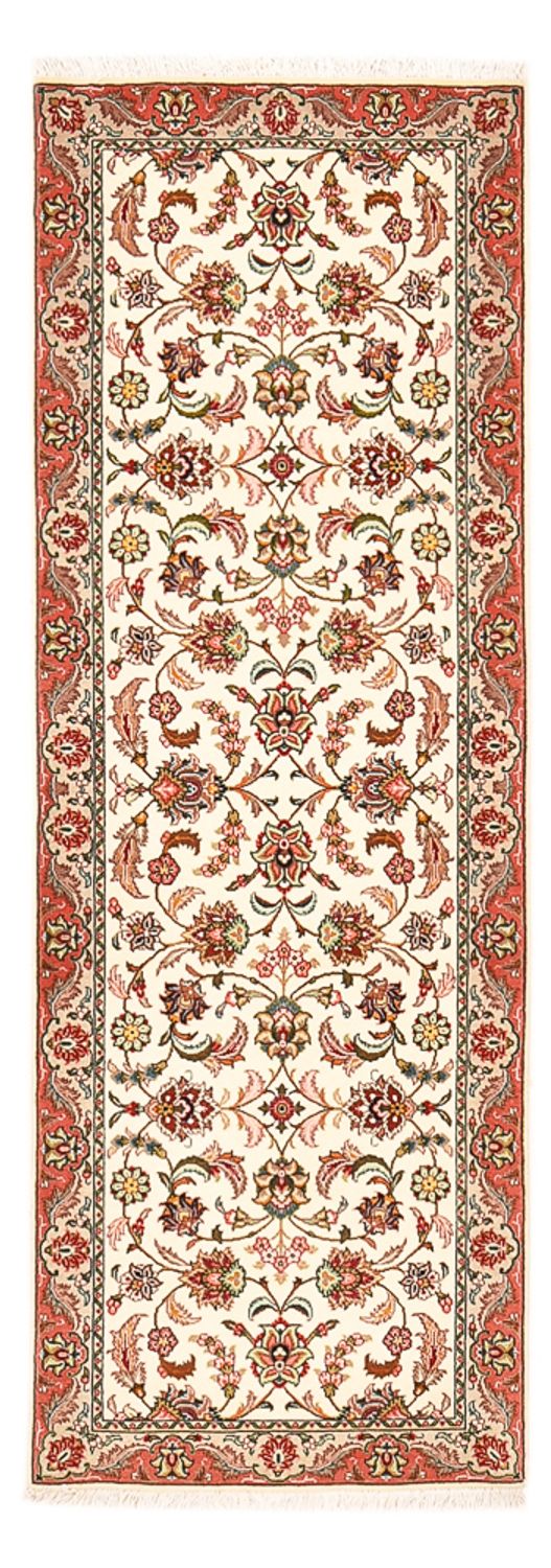 Loper Perzisch tapijt - Tabriz - Royal - 202 x 69 cm - crème