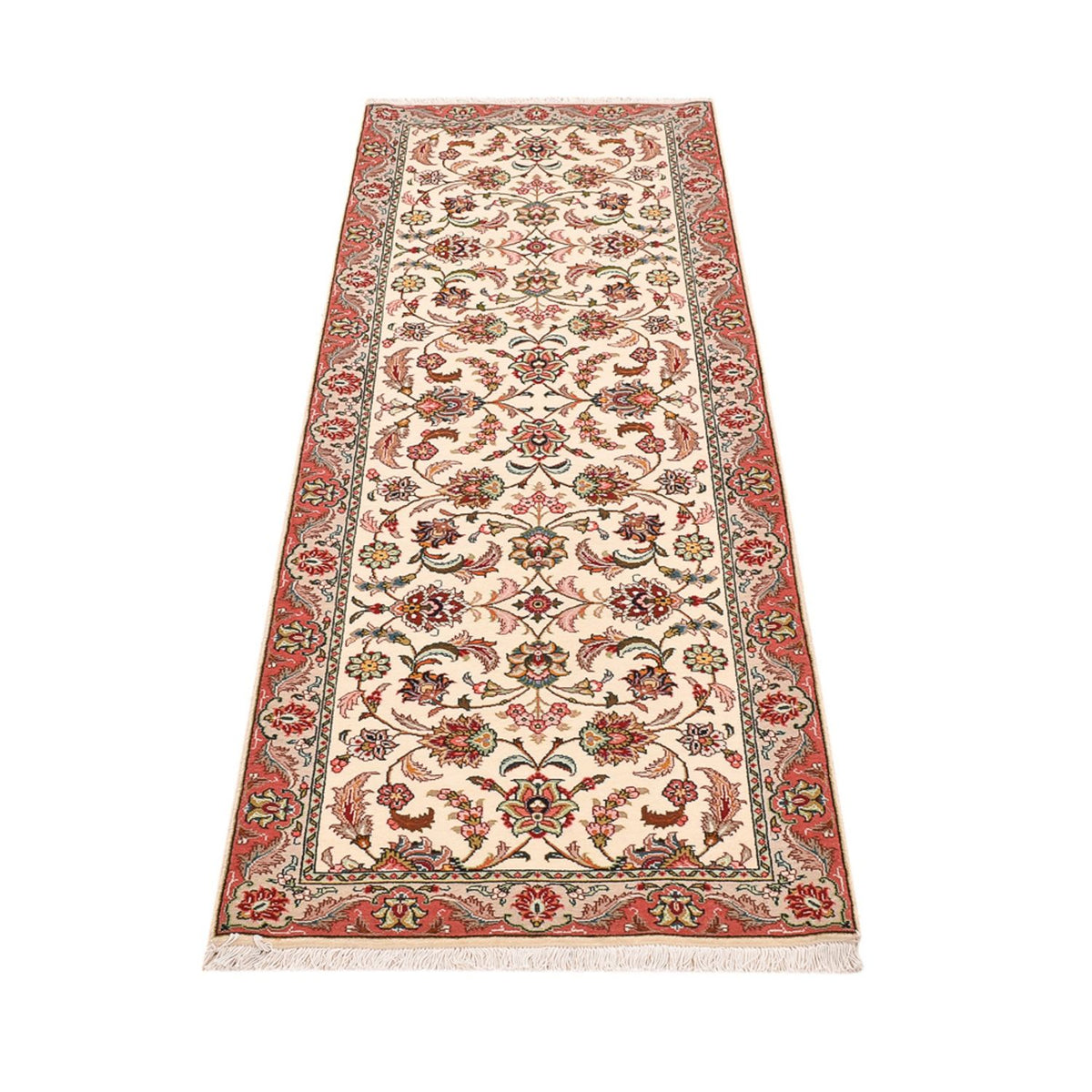 Loper Perzisch tapijt - Tabriz - Royal - 202 x 69 cm - crème
