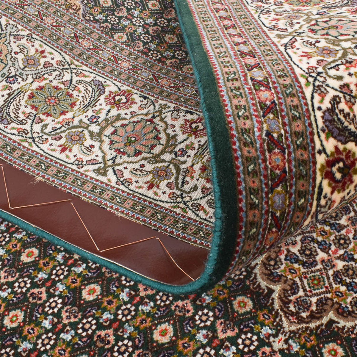 Loper Perzisch tapijt - Tabriz - Premium - 404 x 203 cm - zand