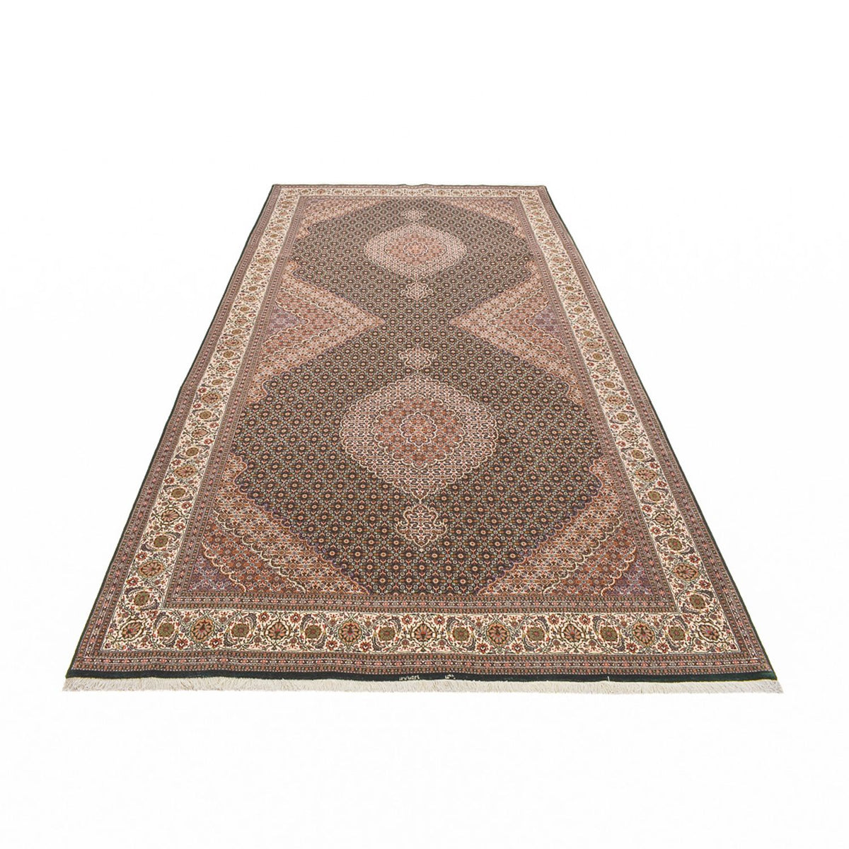 Loper Perzisch tapijt - Tabriz - Premium - 404 x 203 cm - zand