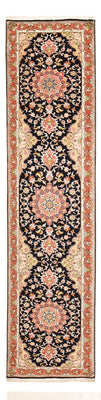 Loper Perzisch tapijt - Tabriz - Premium - 308 x 74 cm - donkerblauw