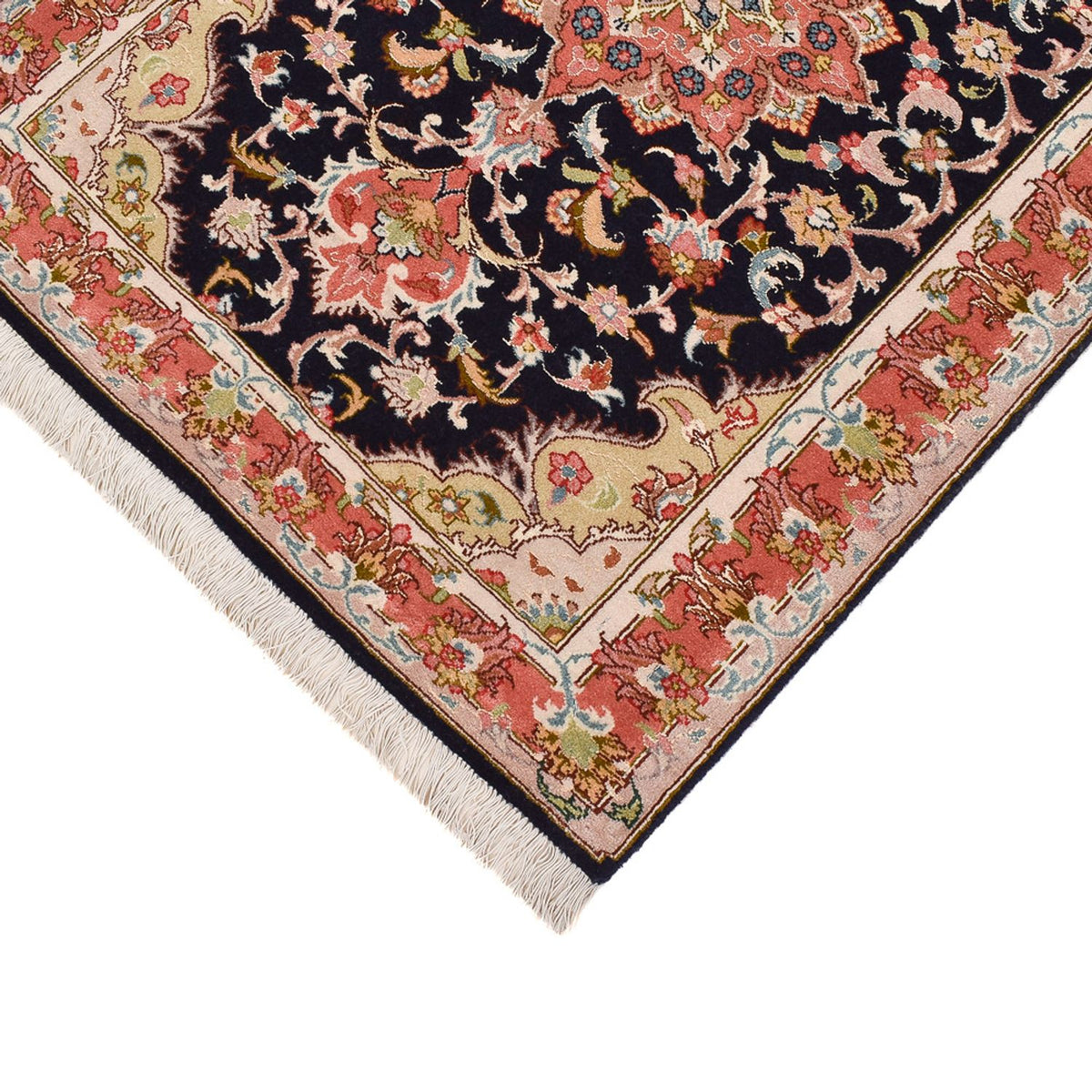 Loper Perzisch tapijt - Tabriz - Premium - 308 x 74 cm - donkerblauw