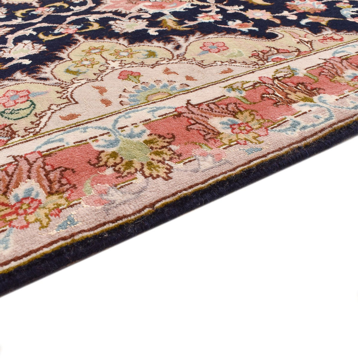 Loper Perzisch tapijt - Tabriz - Premium - 308 x 74 cm - donkerblauw