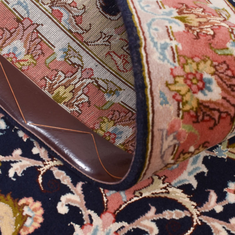 Loper Perzisch tapijt - Tabriz - Premium - 308 x 74 cm - donkerblauw