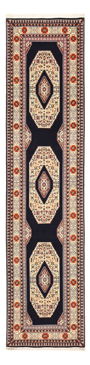 Loper Perzisch tapijt - Tabriz - Premium - 300 x 73 cm - donkerblauw