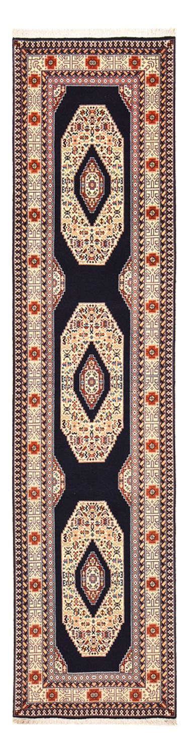 Loper Perzisch tapijt - Tabriz - Premium - 300 x 73 cm - donkerblauw