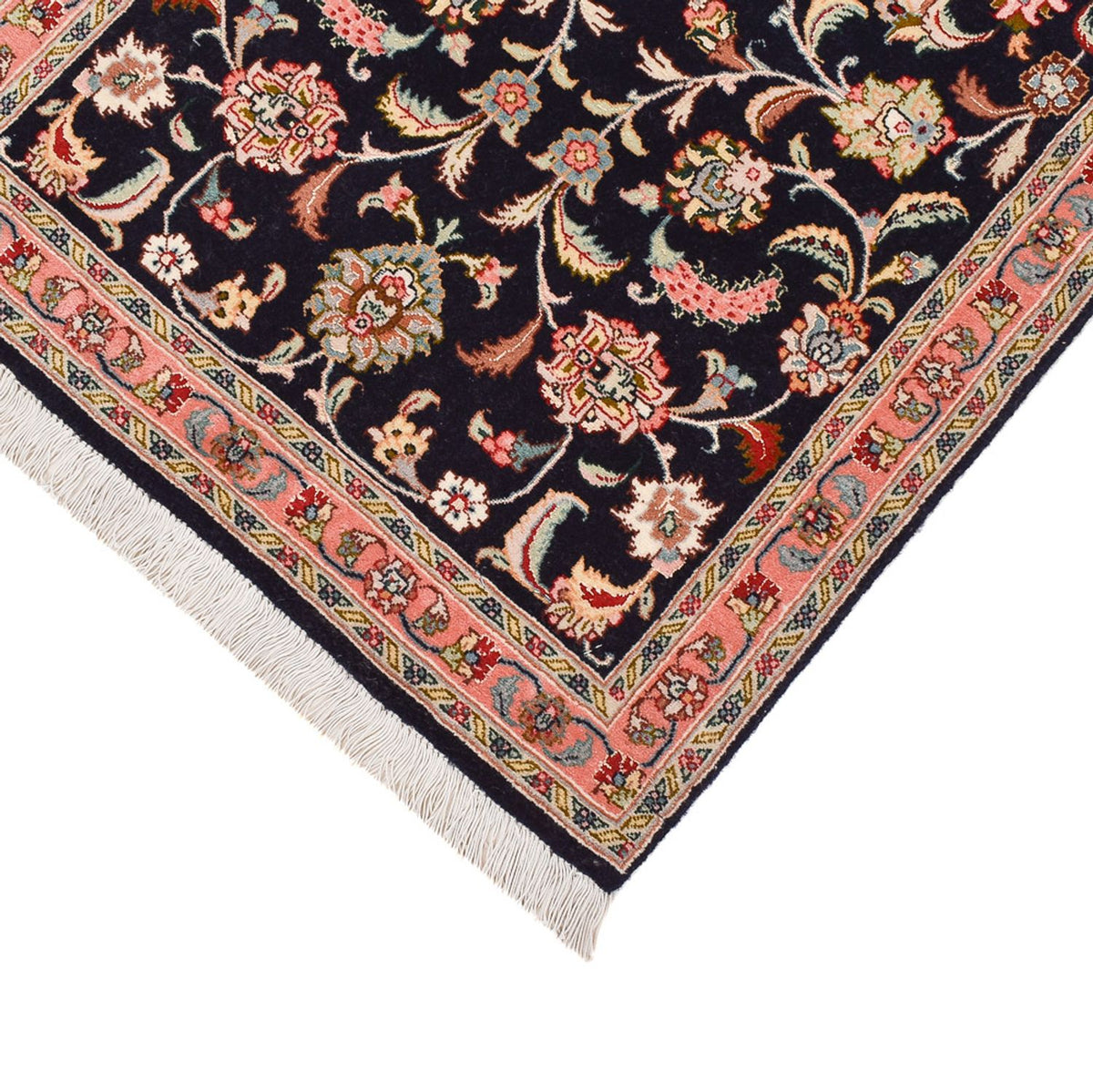 Loper Perzisch tapijt - Tabriz - Premium - 300 x 66 cm - donkerblauw