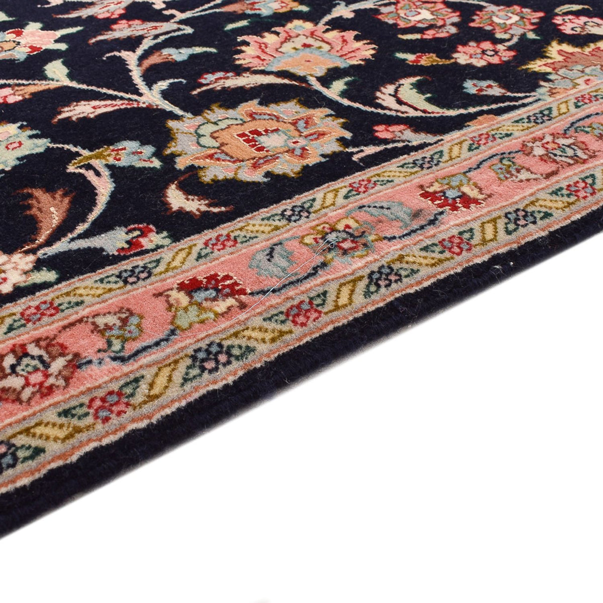Loper Perzisch tapijt - Tabriz - Premium - 300 x 66 cm - donkerblauw