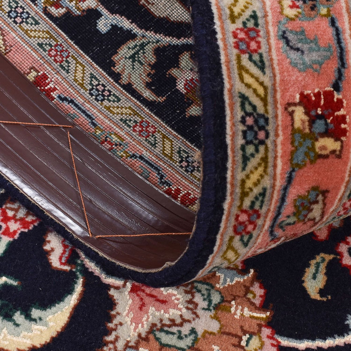 Loper Perzisch tapijt - Tabriz - Premium - 300 x 66 cm - donkerblauw