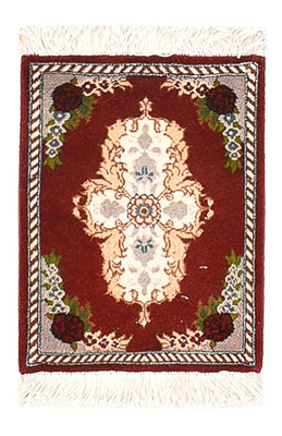 Perzisch tapijt - Tabriz - Premium - 40 x 30 cm - donkerrood