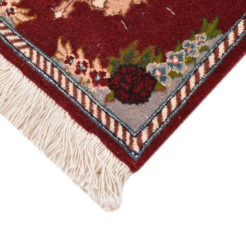 Perzisch tapijt - Tabriz - Premium - 40 x 30 cm - donkerrood