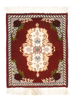 Perzisch tapijt - Tabriz - Premium - 40 x 30 cm - donkerrood