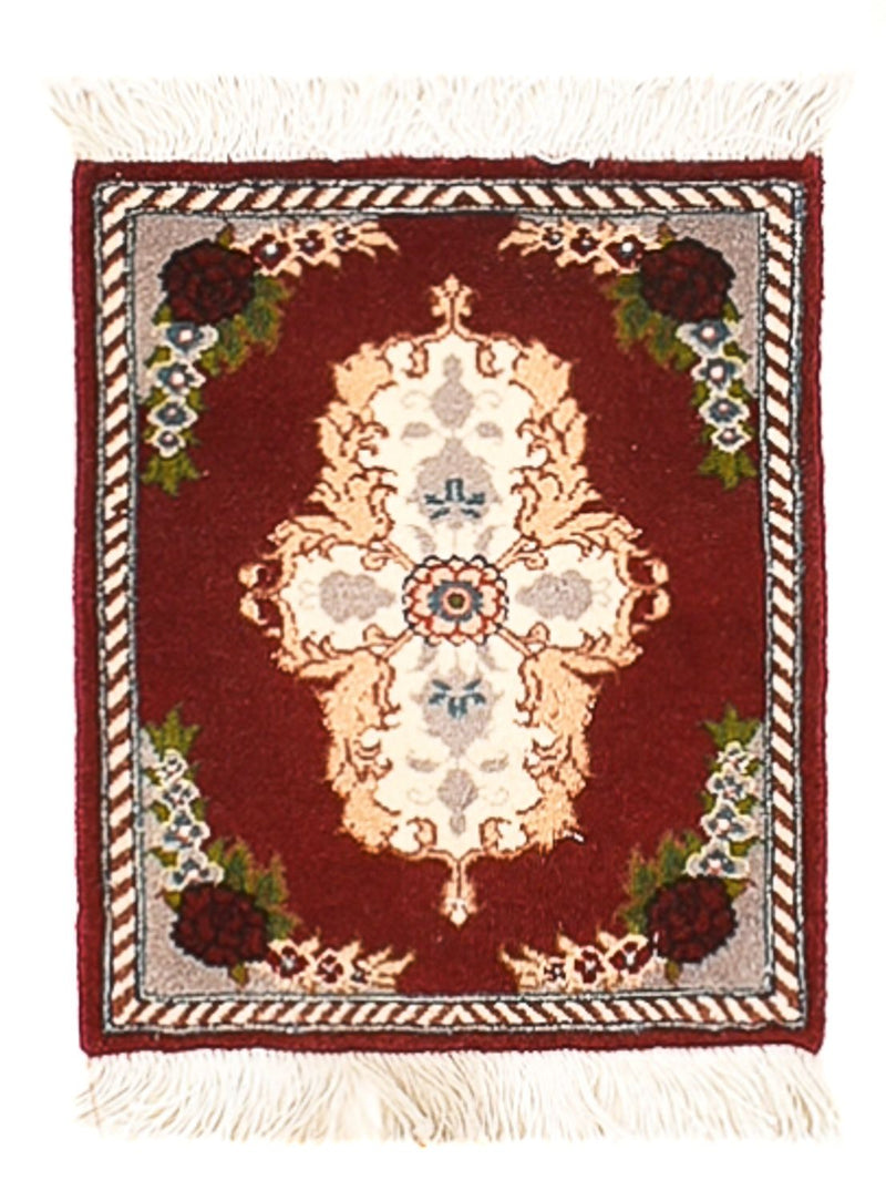 Perzisch tapijt - Tabriz - Premium - 40 x 30 cm - donkerrood