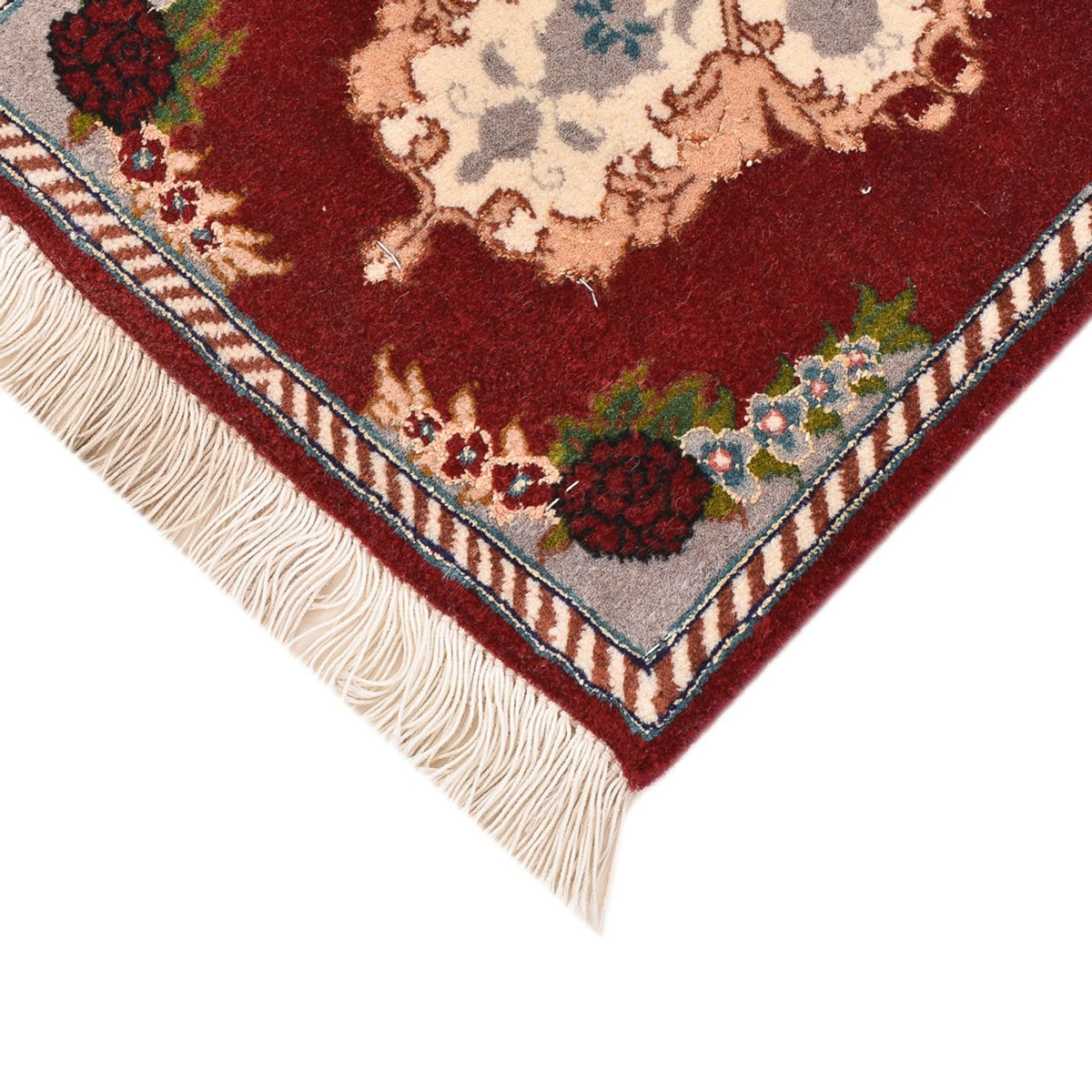 Perzisch tapijt - Tabriz - Premium - 40 x 30 cm - donkerrood