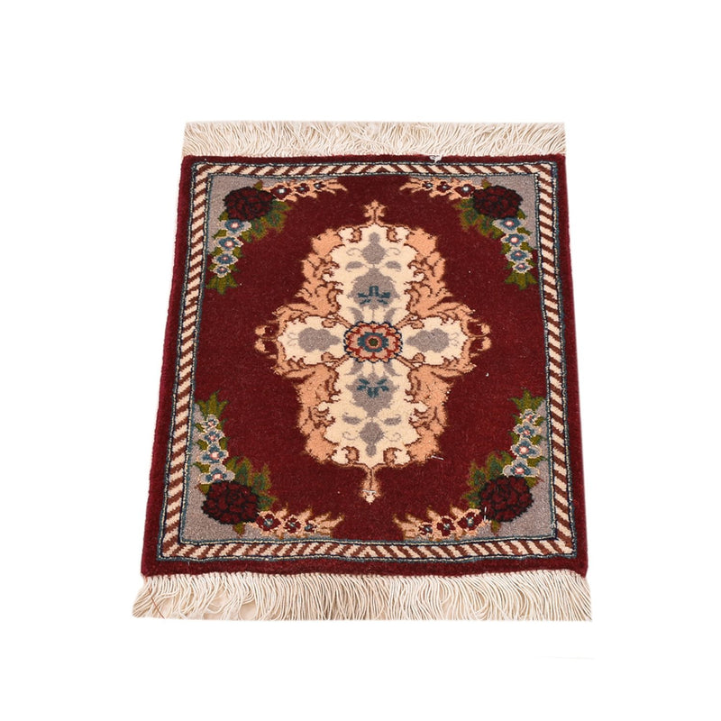 Perzisch tapijt - Tabriz - Premium - 40 x 30 cm - donkerrood