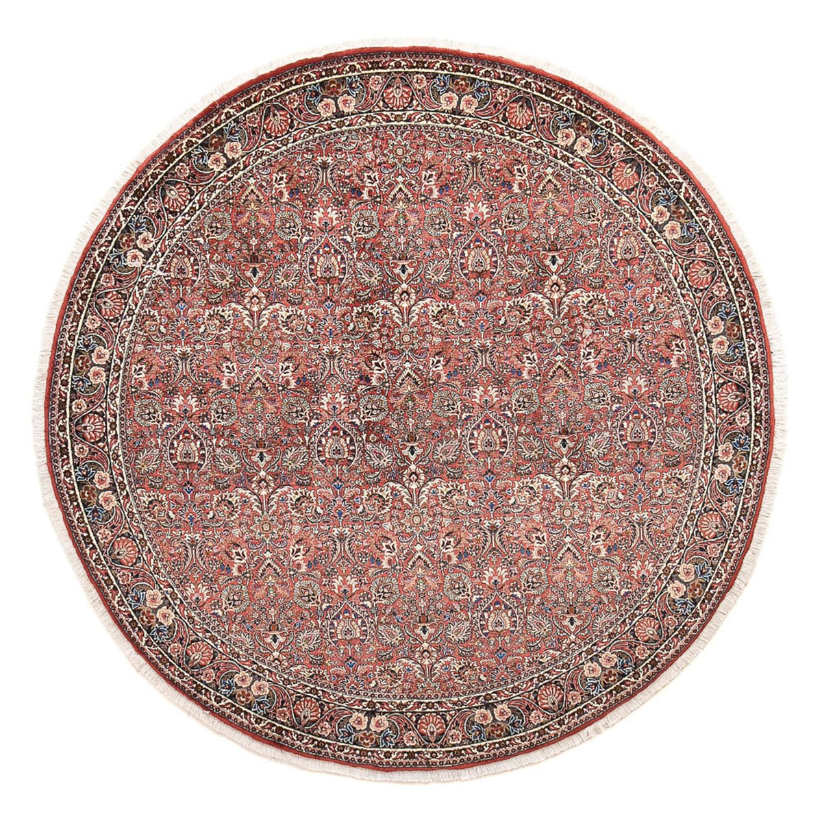 Perzisch tapijt - Bijar rond  - 250 x 250 cm - roest