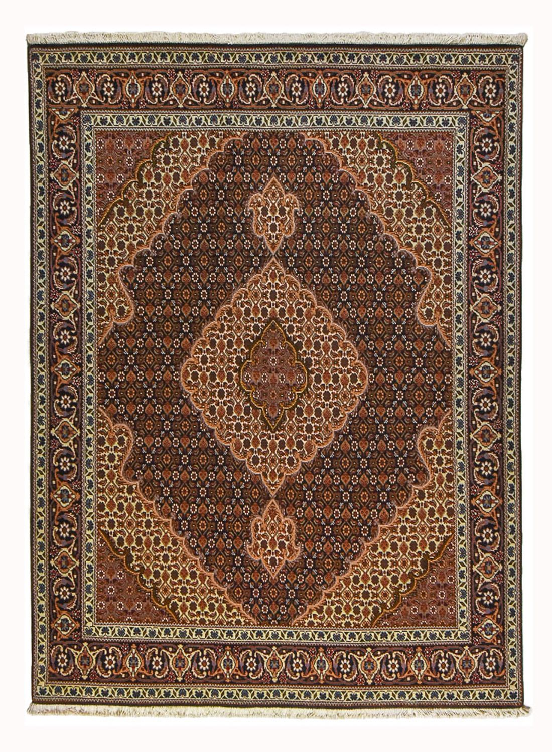 Perzisch tapijt - Tabriz - Royal - 202 x 152 cm - bruin