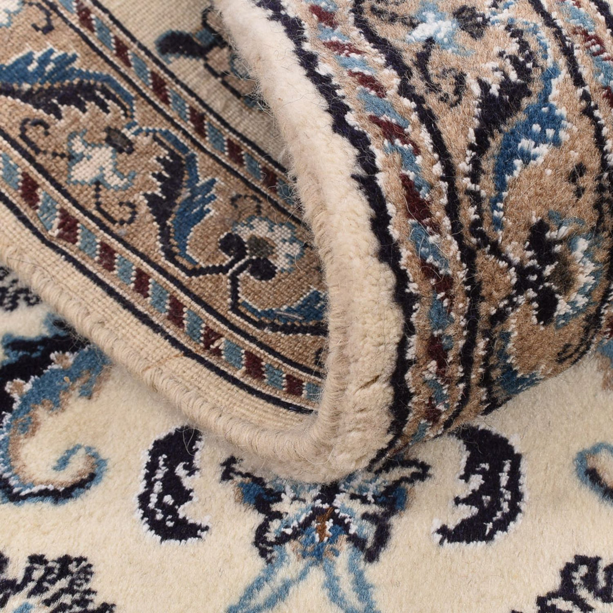 Loper Perzisch tapijt - Nain - Koninklijk - 195 x 58 cm - crème