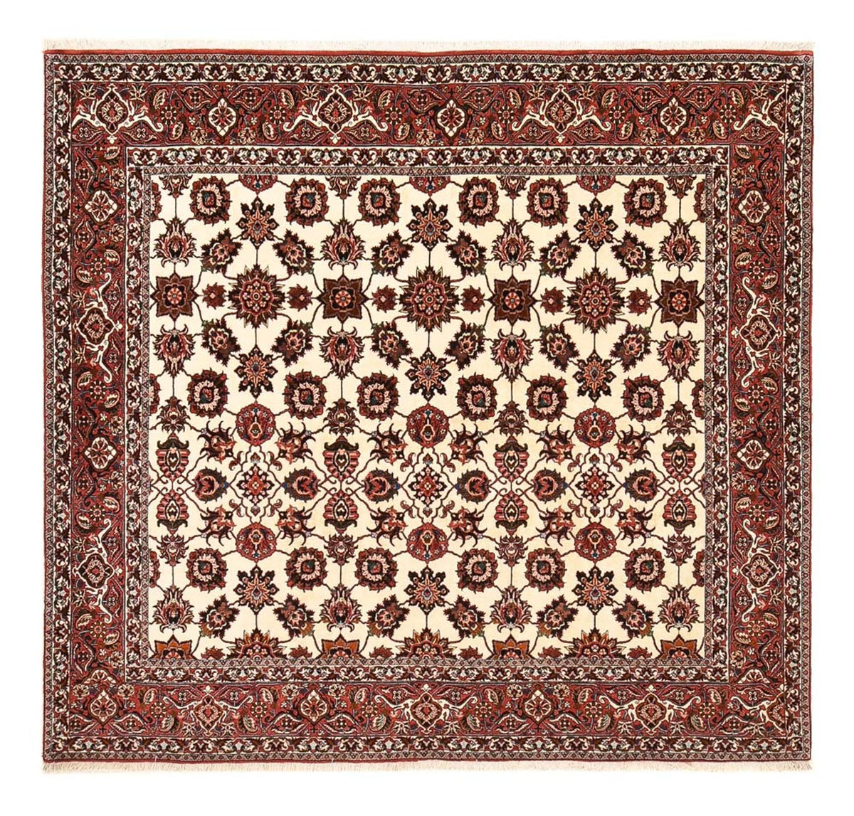 Perzisch tapijt - Bijar vierkant  - 255 x 241 cm - roest