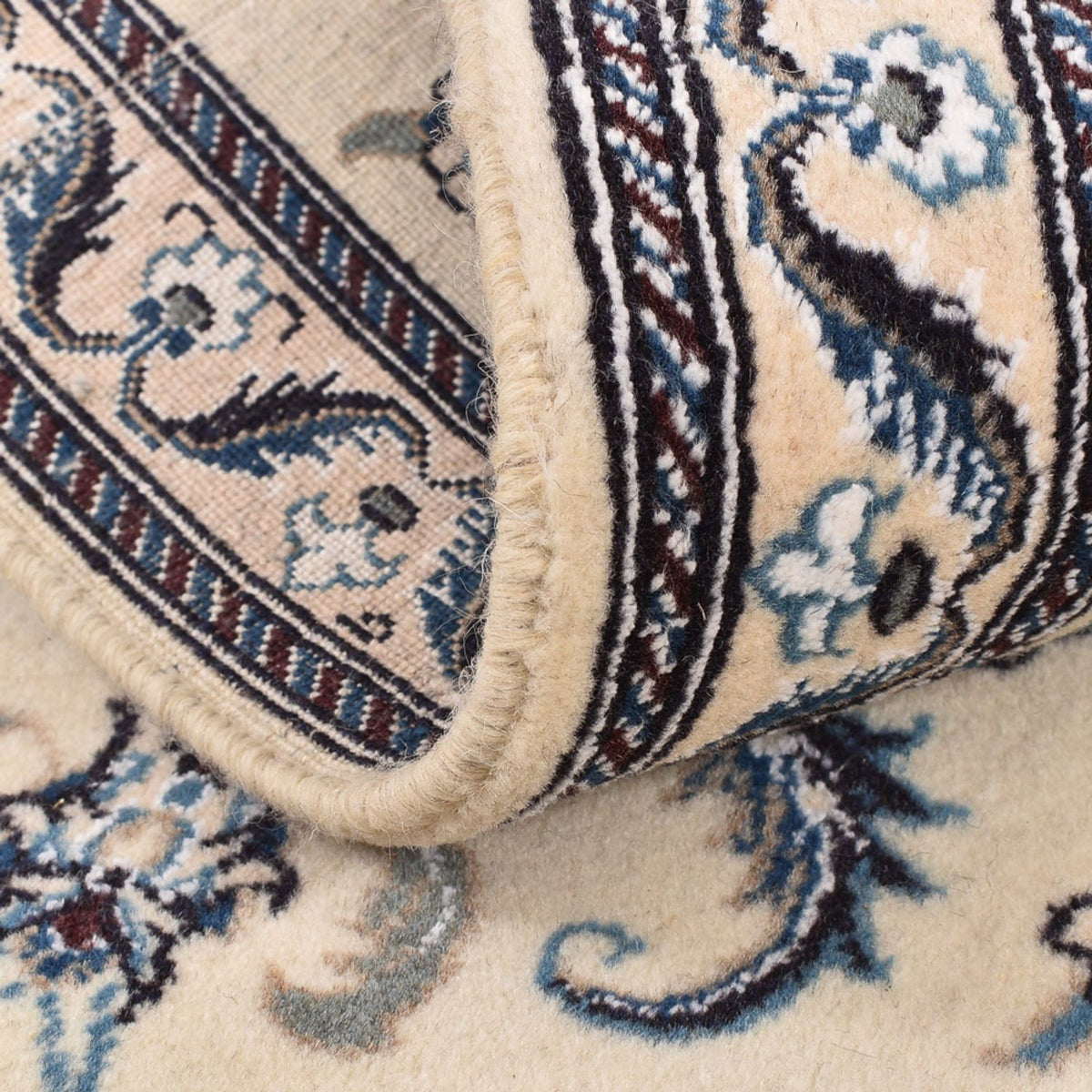 Loper Perzisch tapijt - Nain - Koninklijk - 202 x 63 cm - crème