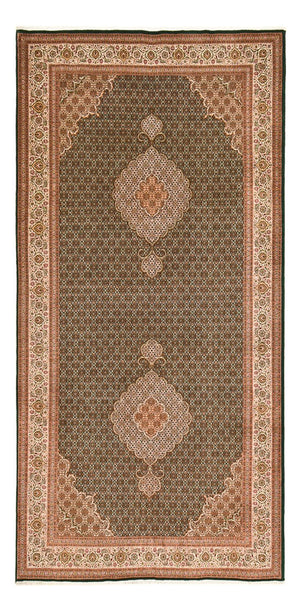 Loper Perzisch tapijt - Tabriz - Royal - 404 x 200 cm - zand