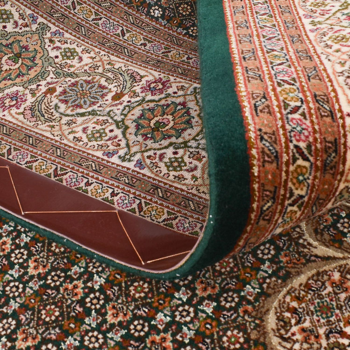 Loper Perzisch tapijt - Tabriz - Royal - 404 x 200 cm - zand