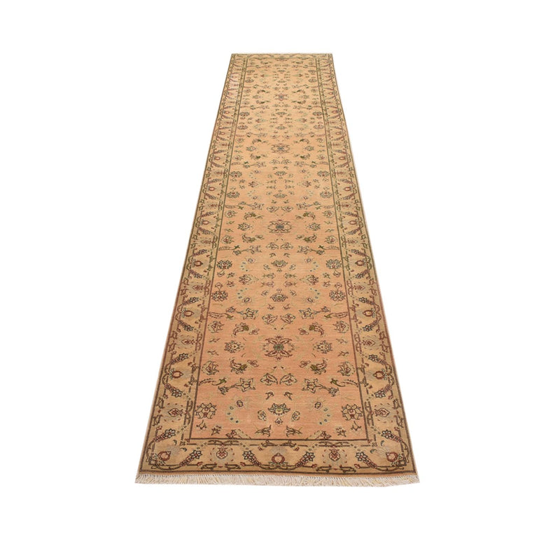 Loper Perzisch tapijt - Tabriz - Royal - 376 x 80 cm - goud