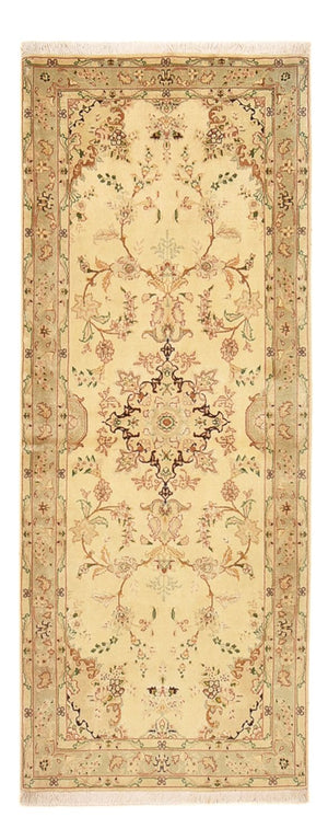 Loper Perzisch tapijt - Tabriz - Royal - 205 x 81 cm - beige