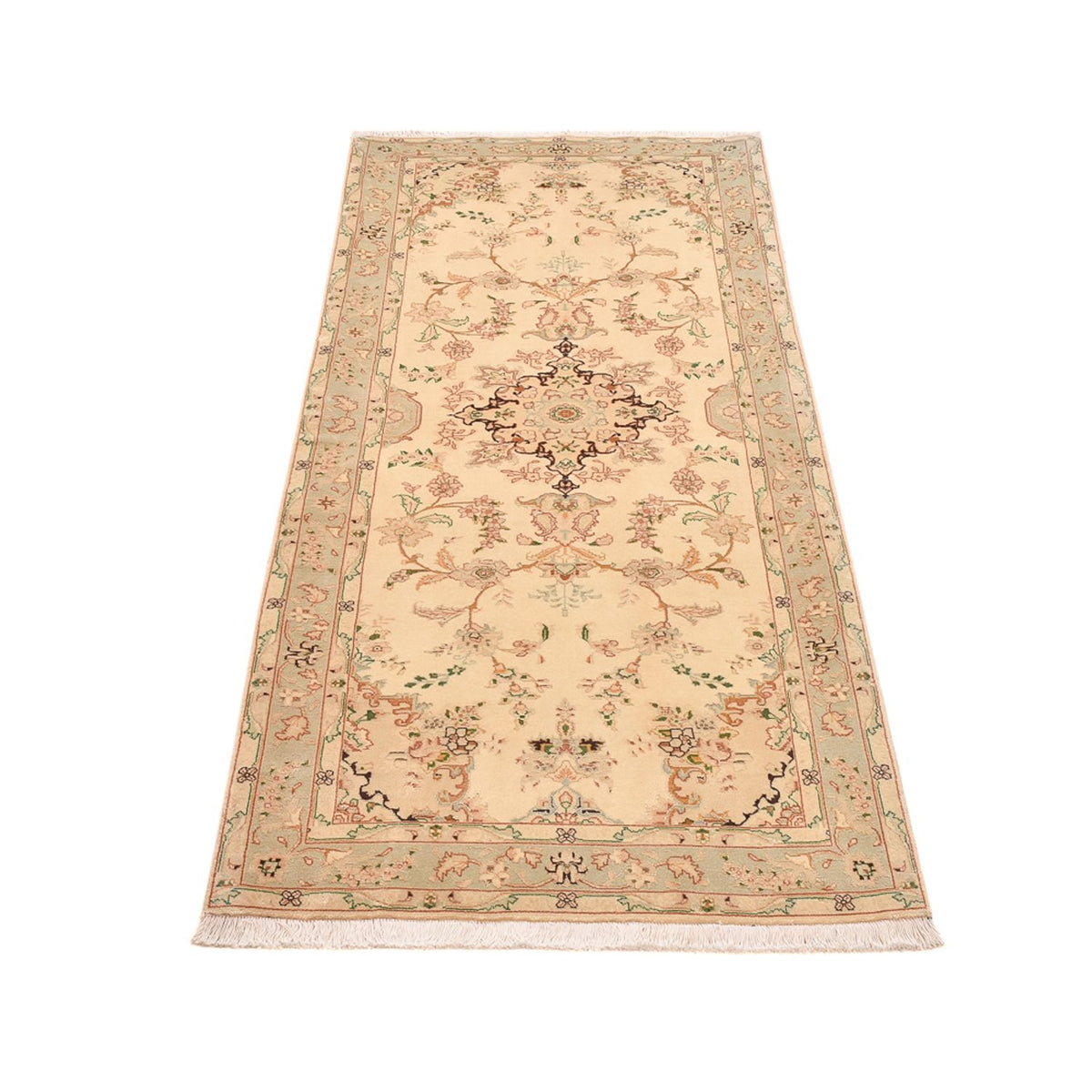 Loper Perzisch tapijt - Tabriz - Royal - 205 x 81 cm - beige
