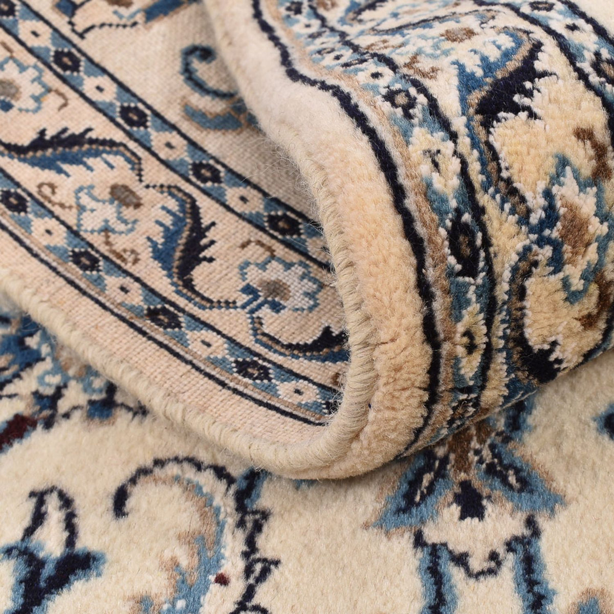 Loper Perzisch tapijt - Nain - Koninklijk - 209 x 64 cm - crème