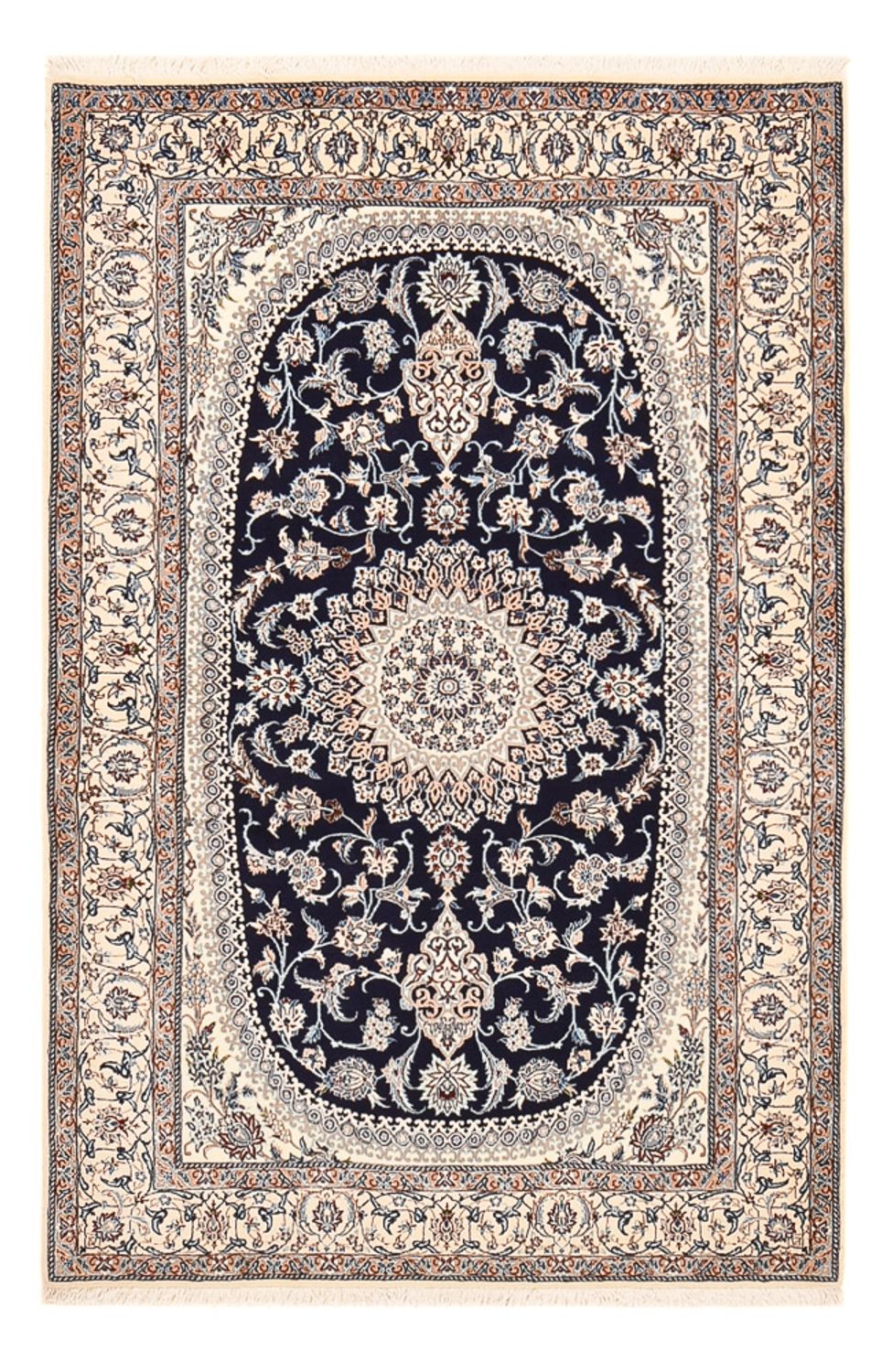 Perzisch tapijt - Nain - Premium - 198 x 131 cm - donkerblauw