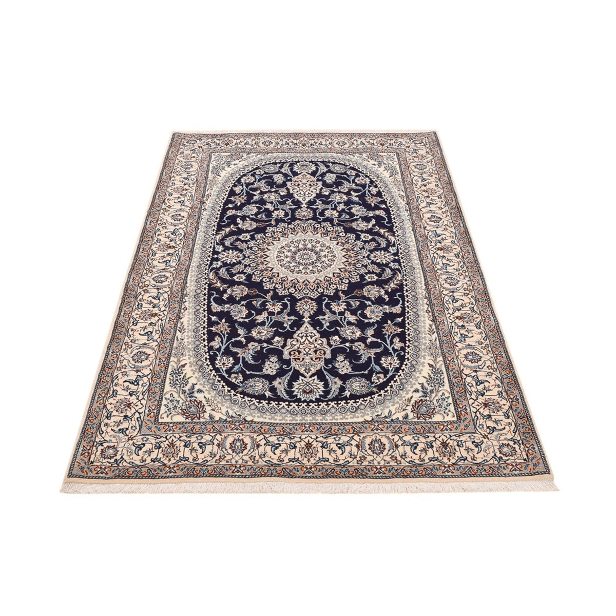 Perzisch tapijt - Nain - Premium - 198 x 131 cm - donkerblauw