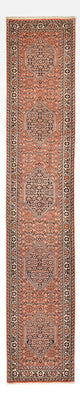 Loper Perzisch tapijt - Bijar - 380 x 69 cm - terracotta