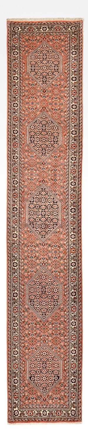 Loper Perzisch tapijt - Bijar - 380 x 69 cm - terracotta