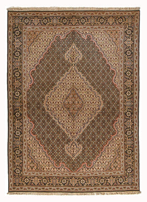 Perzisch tapijt - Tabriz - Royal - 210 x 151 cm - donkerbruin