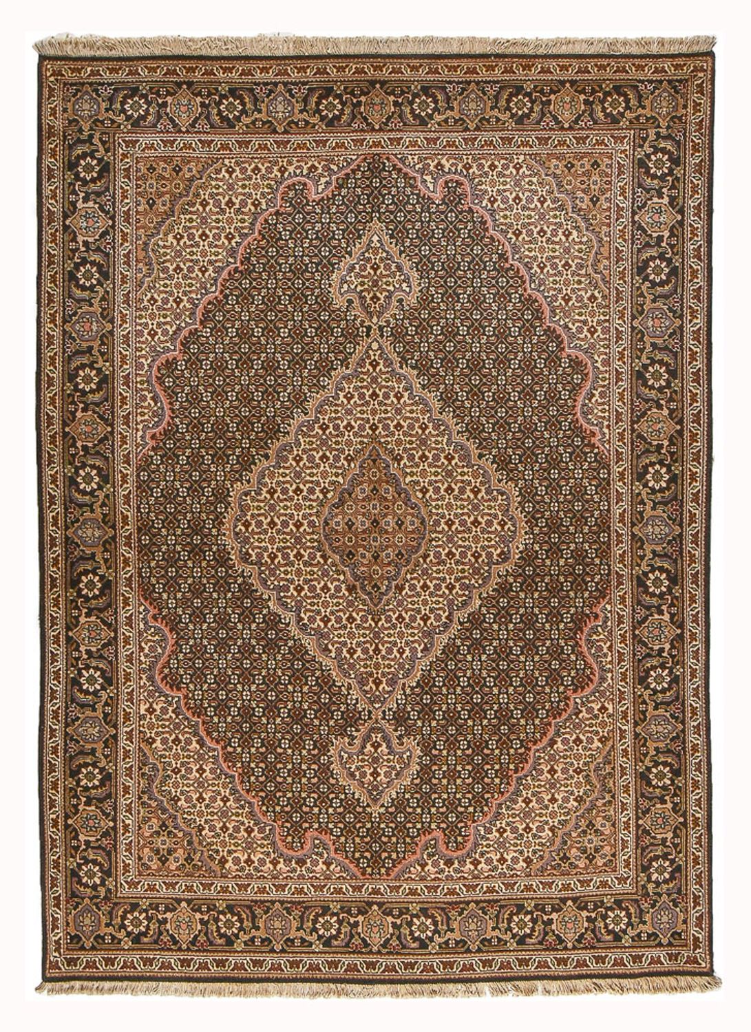 Perzisch tapijt - Tabriz - Royal - 210 x 151 cm - donkerbruin
