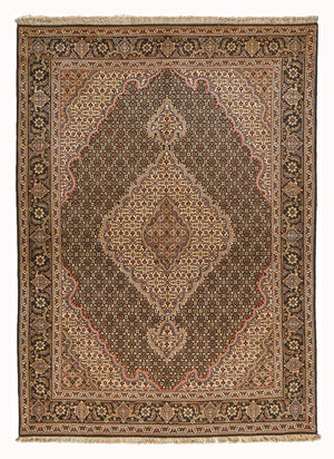 Perzisch tapijt - Tabriz - Royal - 210 x 151 cm - donkerbruin