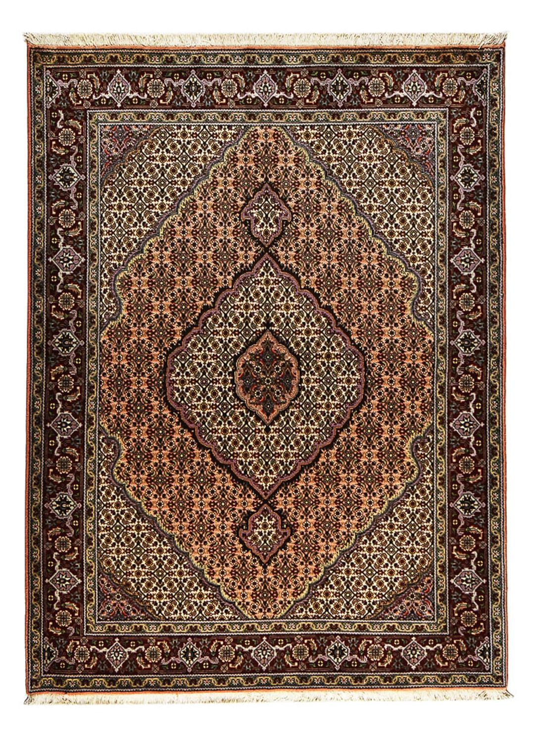 Perzisch tapijt - Tabriz - Royal - 202 x 150 cm - lichtbruin