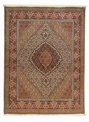 Perzisch tapijt - Tabriz - Royal - 198 x 156 cm - donkerbruin
