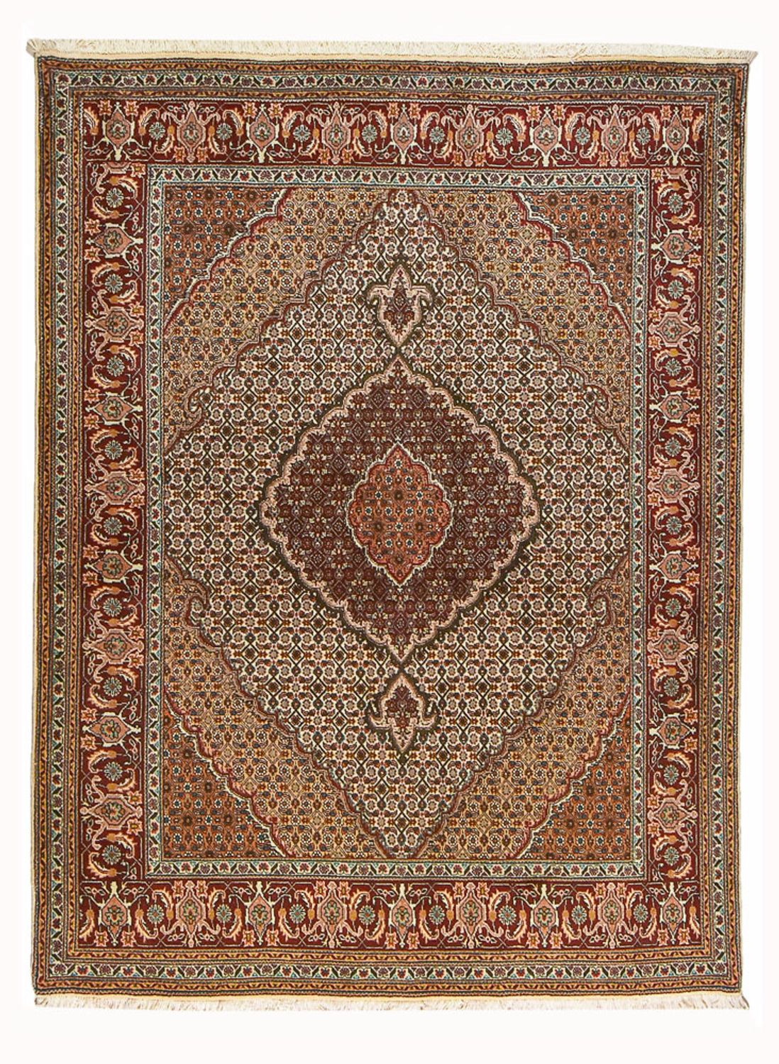 Perzisch tapijt - Tabriz - Royal - 198 x 156 cm - donkerbruin
